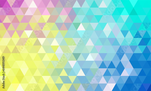 geometric abstract blue pink yellow triangle shape pattern background 