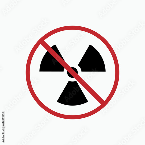 No Radioactive Icon. Infographic Element Symbol - Vector. 