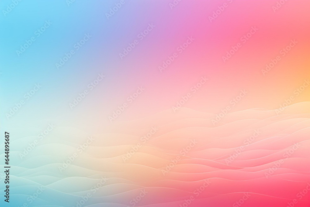 Colorful sky rainbow background with soft gradient pastel tones. Ideal for wedding cards or presentations. Generative AI