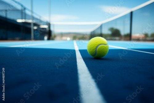 Paddle tennis court marked with a prominent white boundary line © Muhammad Shoaib