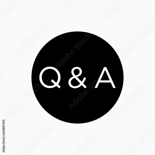 Q and A Icon. FAQ, Help Desk Symbol. Confirm, Question and Answer Symbol - Vector. 