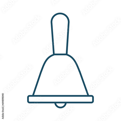 Christmas bell svg cut file. Isolated vector illustration.
