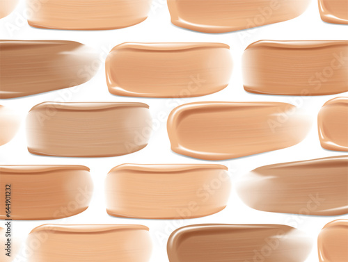 Collection of various smears lips on white background. Beauty and cosmetic background.