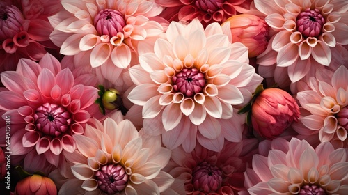 Flowers background banner texture  close-up of pink blooming chrysanthemums  field of chrysanthemums