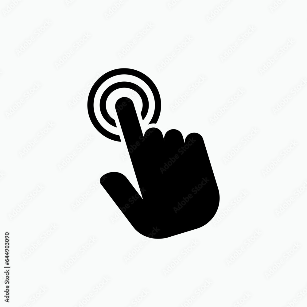 Obraz premium Touchscreen Icon. Tap, Gesture Technology on Devices Surface - Vector.