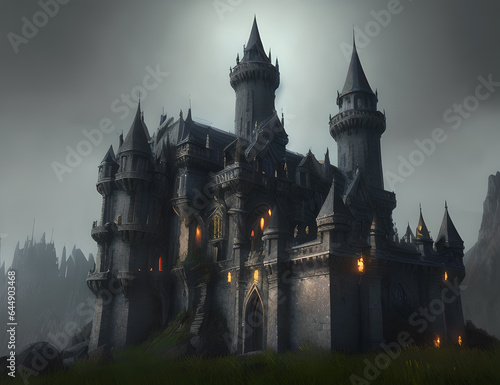 Wallpaper Mural Ancient castle fantasy style, generative ai Torontodigital.ca