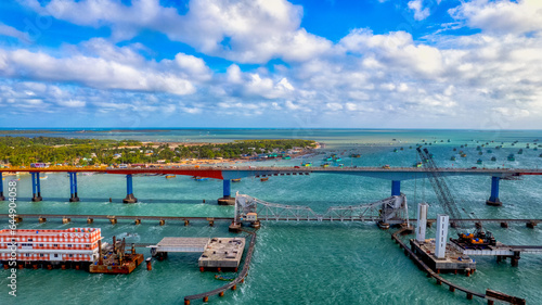 Photography Arichal Munai, a Coastal lookout marking the end point of the Indian mainland, is popular for viewing ocean sunsets, Dhanushkodi, Tamilnadu, India
