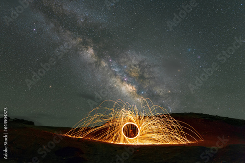 Canvas Print Milkyway Photography Taken in Spiti Valley, Himachal Pradesh