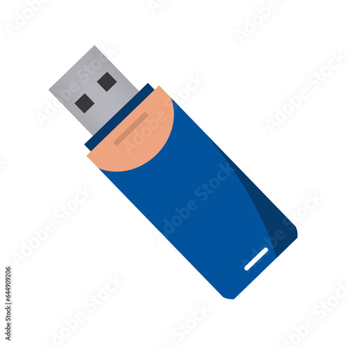 USB Flash Drive Illustration Isolated on White