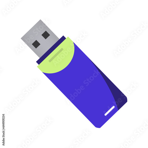 USB Flash Drive Illustration Isolated on White