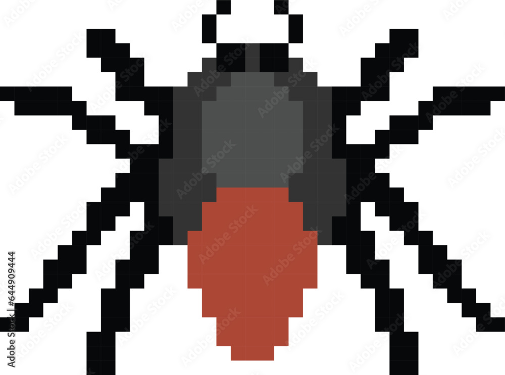 Spider Pixel art vector image Spider Pixel art vector image