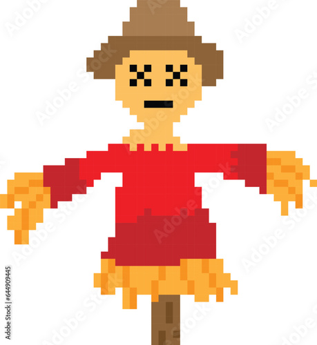 Scarecrow Pixel art vector image