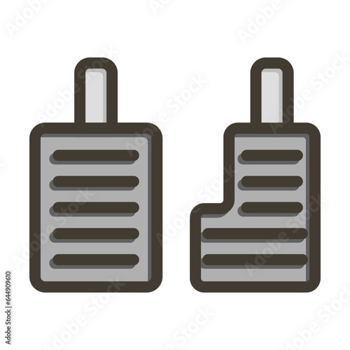 Car Pedals Vector Thick Line Filled Colors Icon Design Vector Thick Line Filled Colors Icon Design