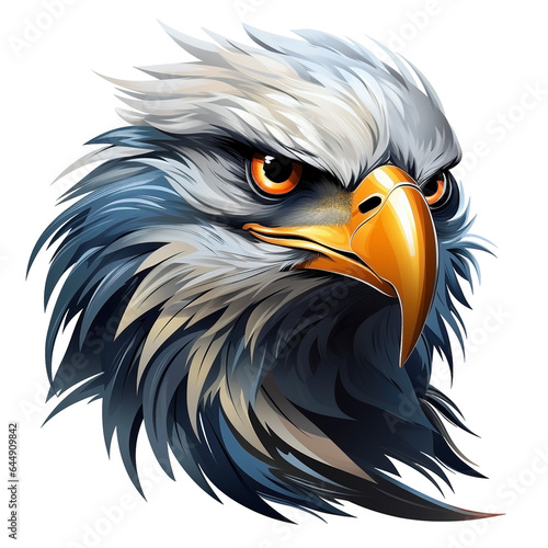 Eagle head logo isolated on transparent background