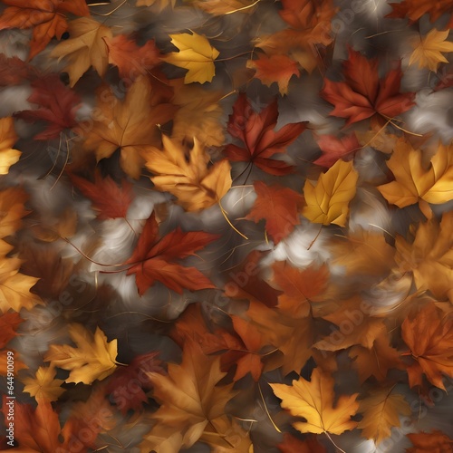 A swirling vortex of swirling autumn leaves caught in a wind gust3
