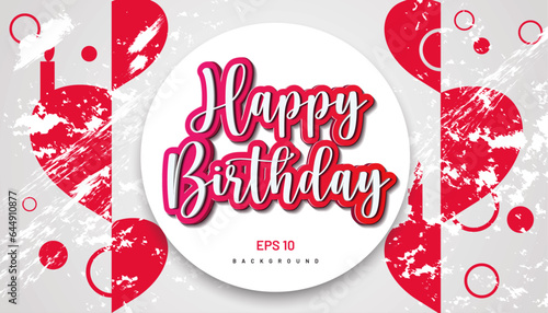 vector illustration modren and creative happy birthday background design template with modern lettering,use for celebration and happy birthday card and banner design.