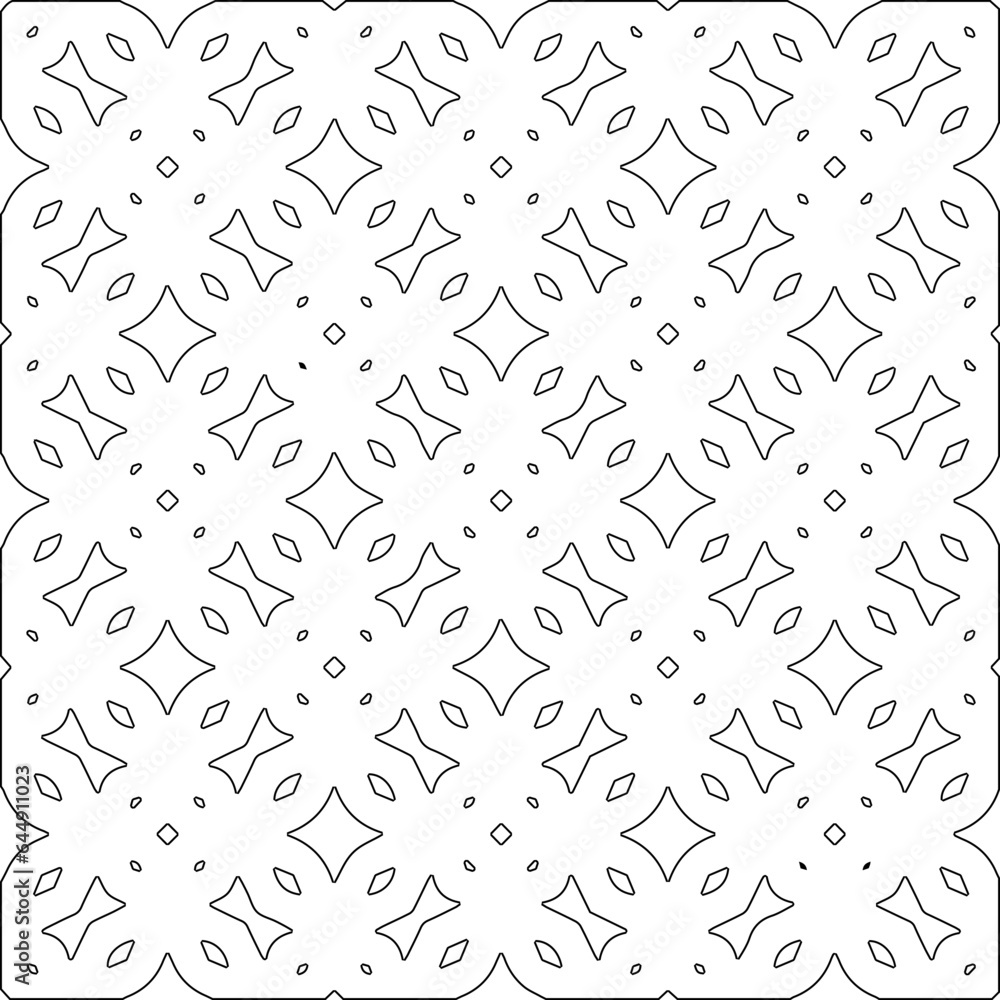 Vector pattern with symmetrical elements . Modern stylish abstract texture. Repeating geometric tiles from striped elements.Black and white pattern. Vector pattern with symmetrical elements . Modern stylish abstract texture. Repeating geometric tiles from striped elements.Black and white pattern.