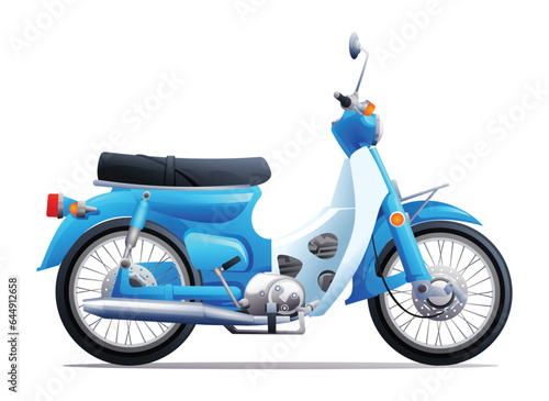 Classic vintage motorcycle vector illustration