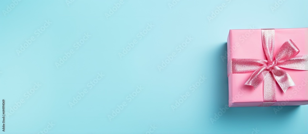 Present alone isolated pastel background Copy space Present alone isolated pastel background Copy space