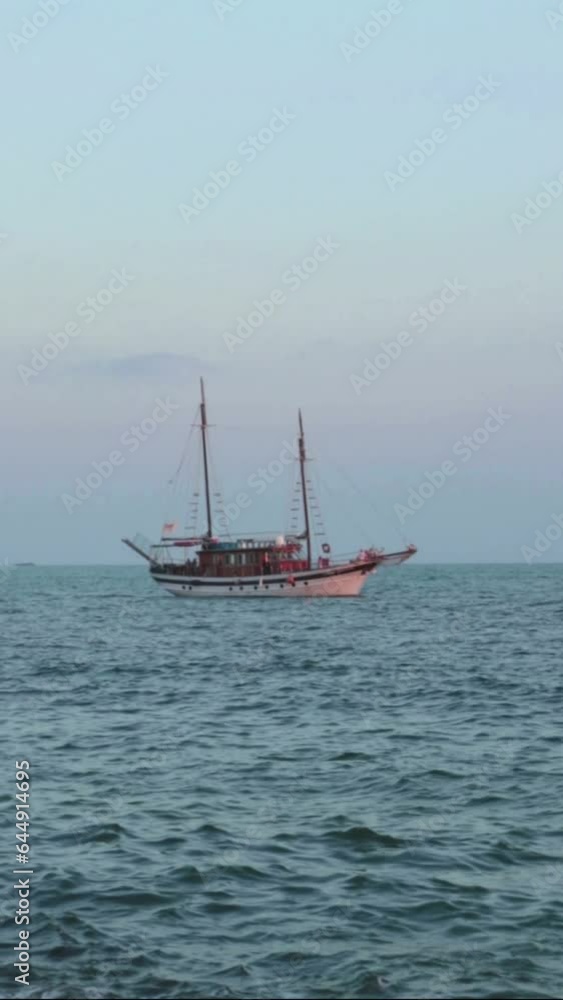 Pirate Ship attraction cruise ship sailing with tourist from the Paphos Harbour Pirate Ship attraction cruise ship sailing with tourist from the Paphos Harbour
