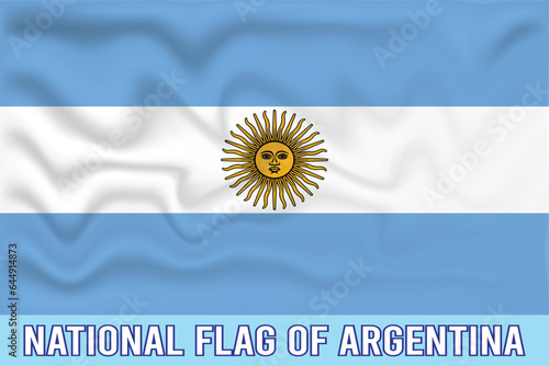 NATIONAL FLAG OF ARGENTINA 3D EFFECT