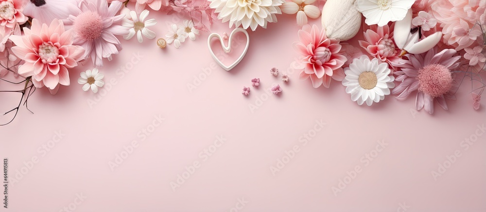 Day of love and romance isolated pastel background Copy space Day of love and romance isolated pastel background Copy space