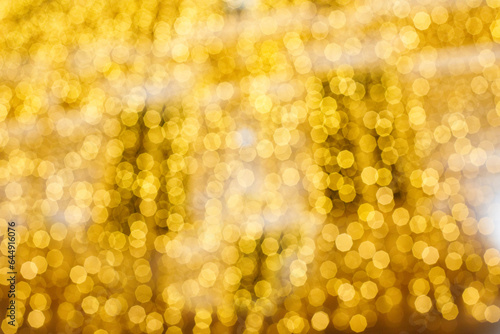 Gold Christmas background, Xmas golden bokeh light