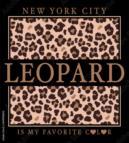 leopard vector slogan