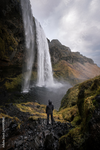 Fototapet La cascade de Seljalandsfoss en Islande