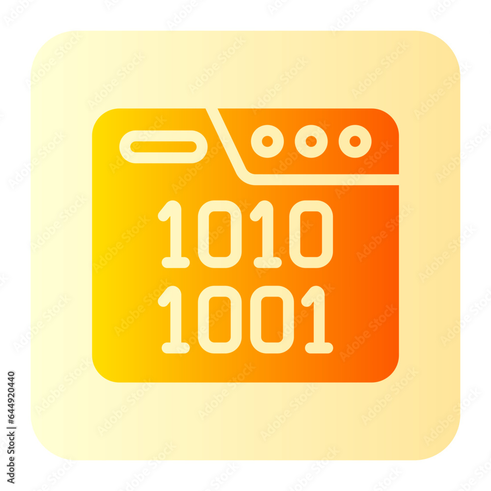 binary code gradient icon binary code gradient icon