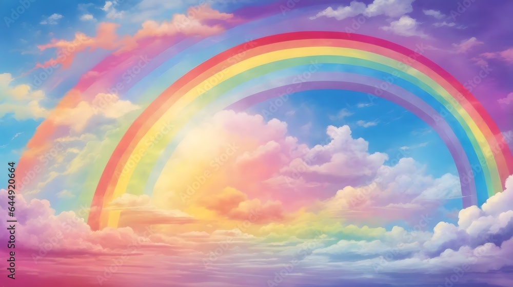 Vibrant Rainbow Sky Background Colorful Sky with Rainbow Dreamy Rainbow Landscape Celestial Rainbow Horizon AI Generative Vibrant Rainbow Sky Background Colorful Sky with Rainbow Dreamy Rainbow Landscape Celestial Rainbow Horizon AI Generative