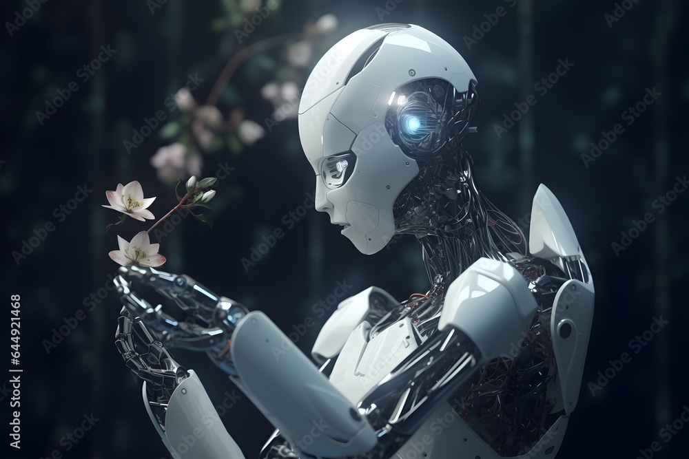 The Iron Robot holds the flower of life The Iron Robot holds the flower of life