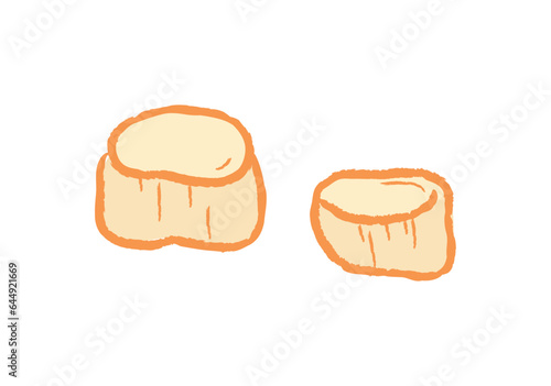 Uncooked whole simple scallops seafood 