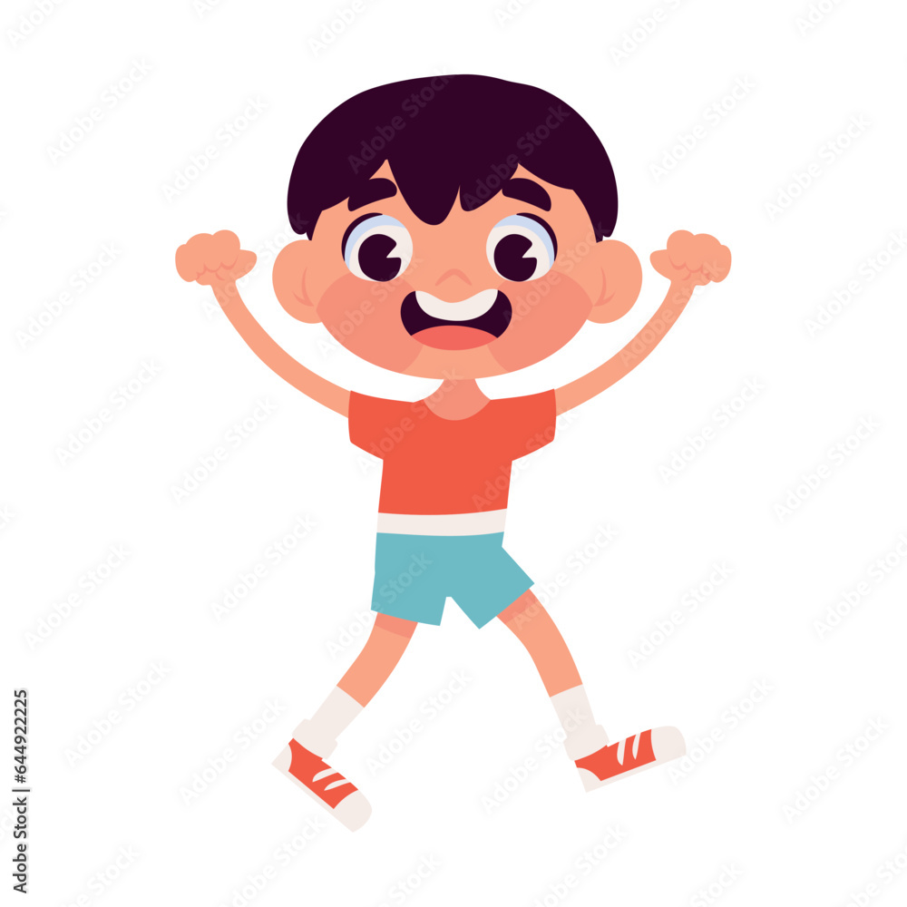 cute smiling boy cartoon icon icon