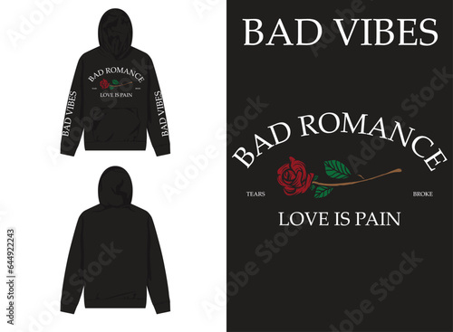 Bad romance retro design streetwear tshirt 