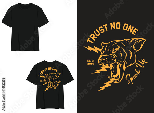 trust no one retro design streetwear tshirt 