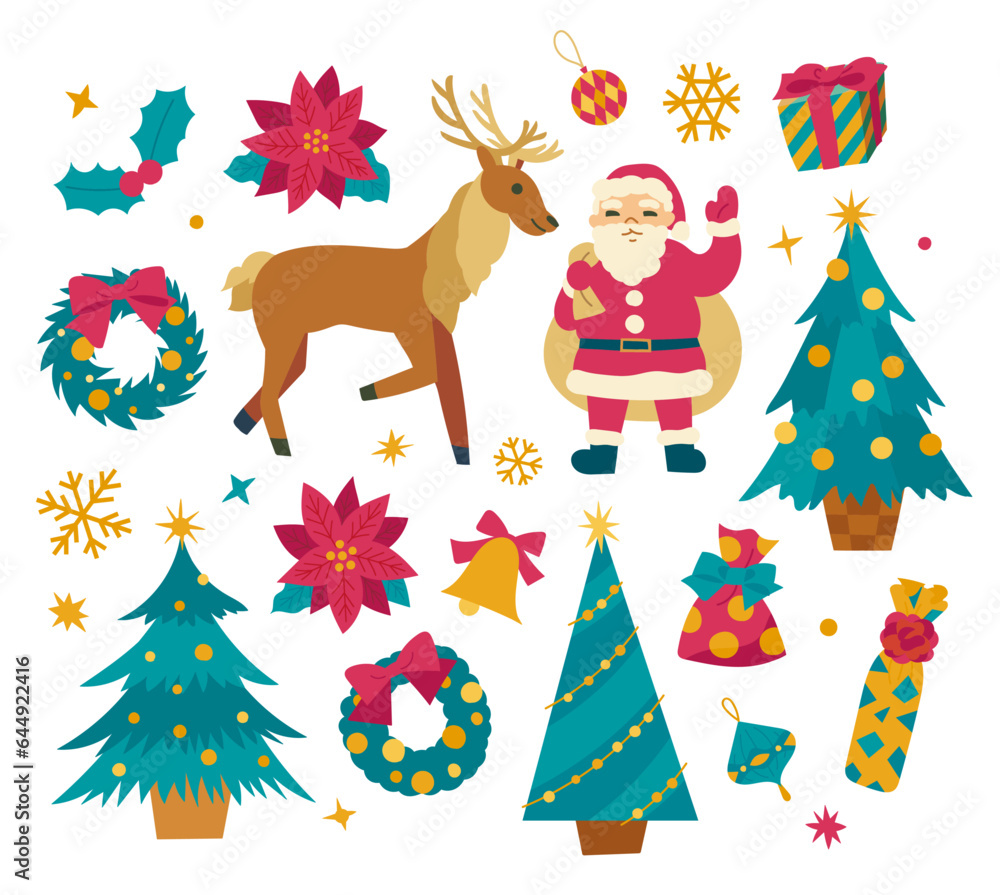Obraz premium クリスマスイラストセット