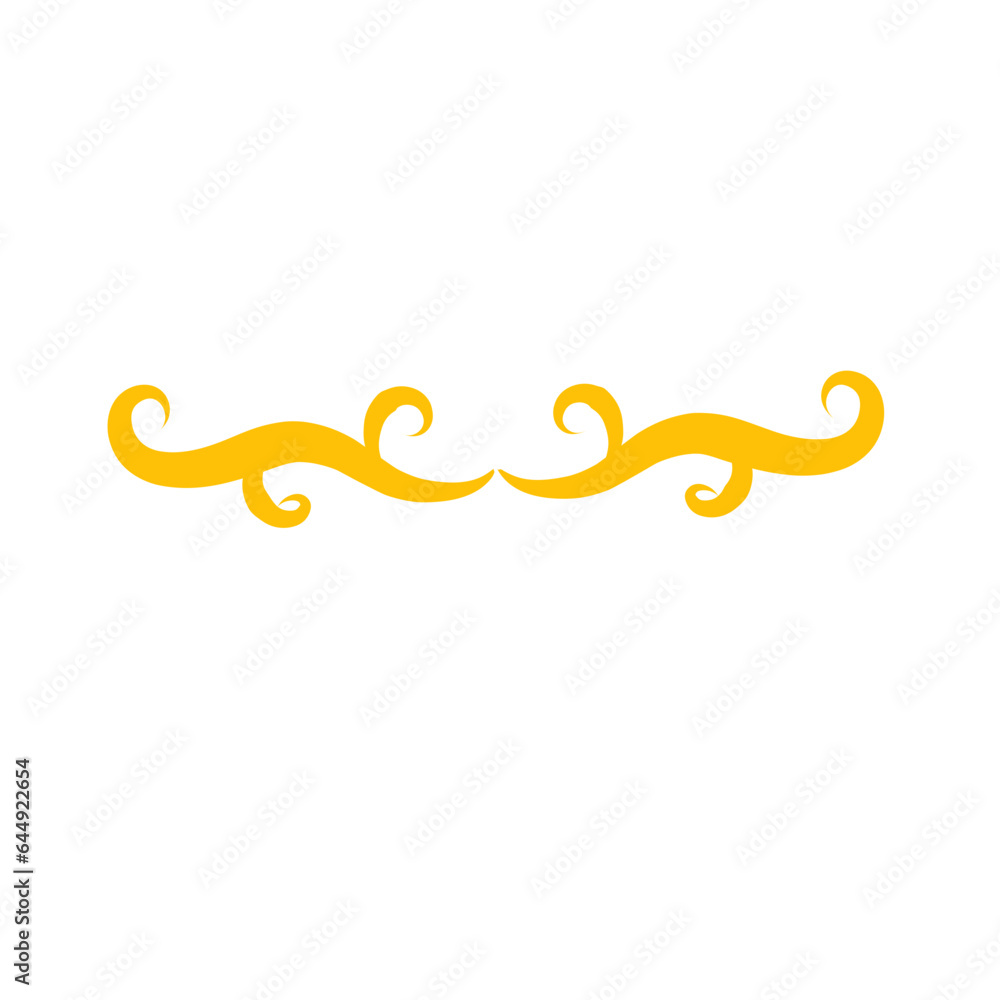 gold curl border decoration