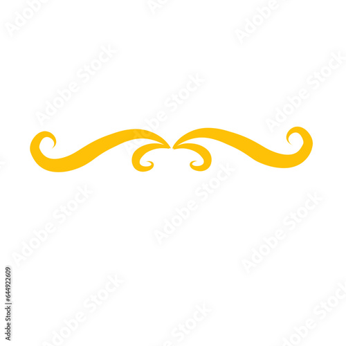 gold curl border decoration