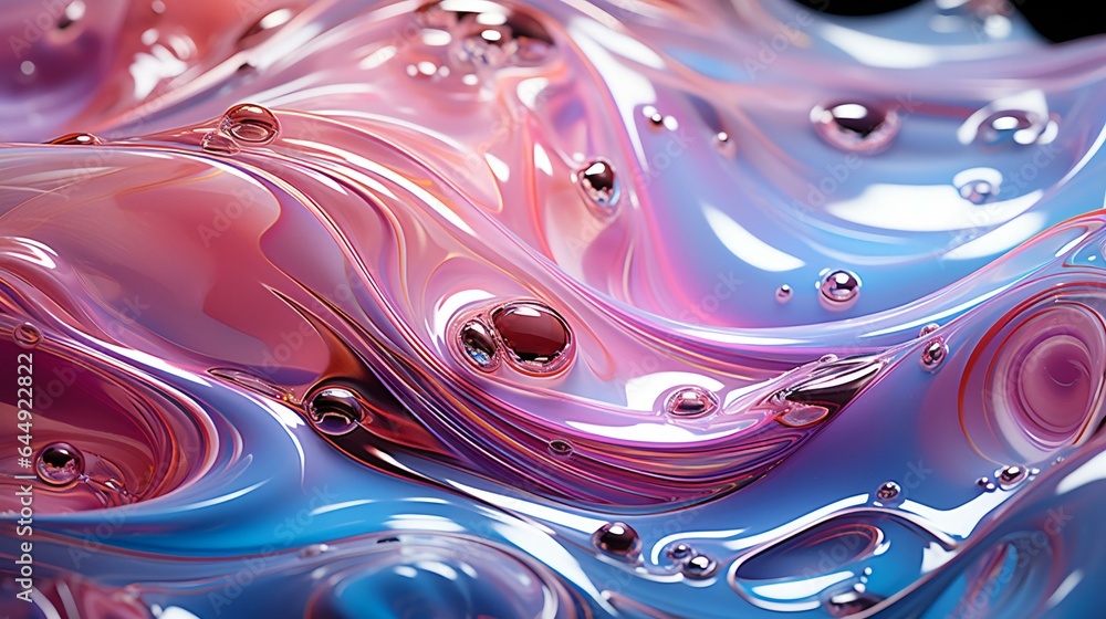 a glossy pink and blue liquid a glossy pink and blue liquid