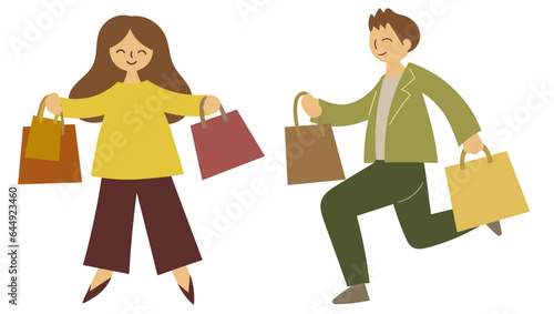 買い物する人たち