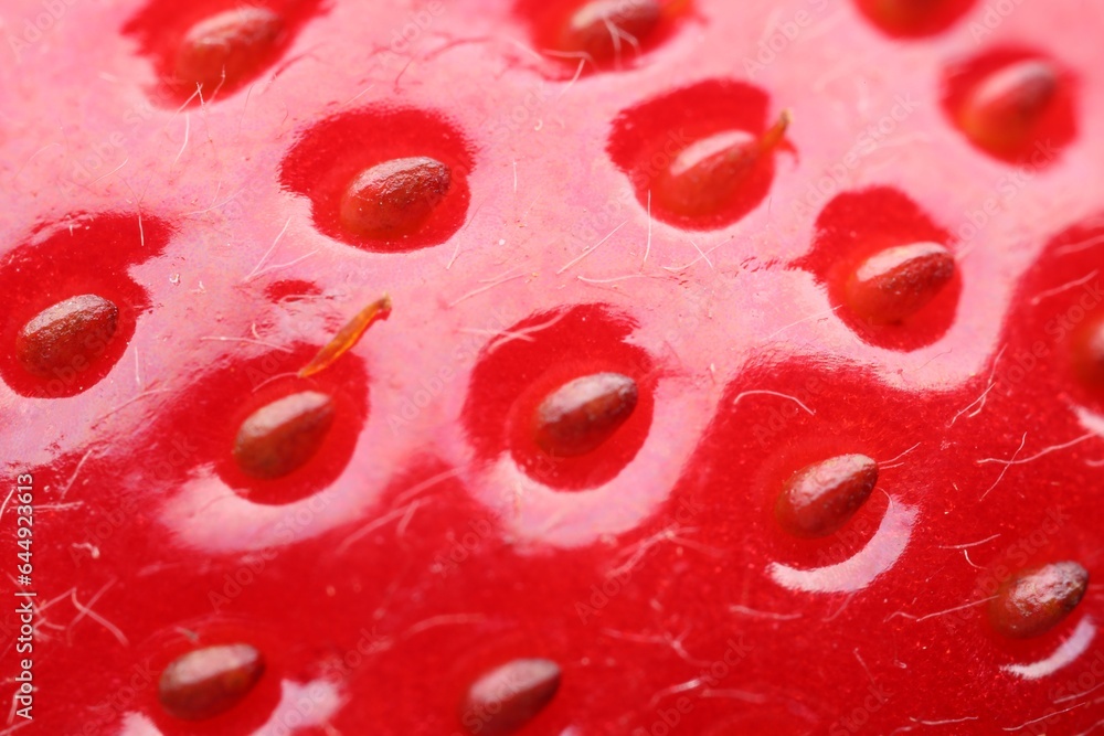 Macro photo of fresh strawberry as background Macro photo of fresh strawberry as background