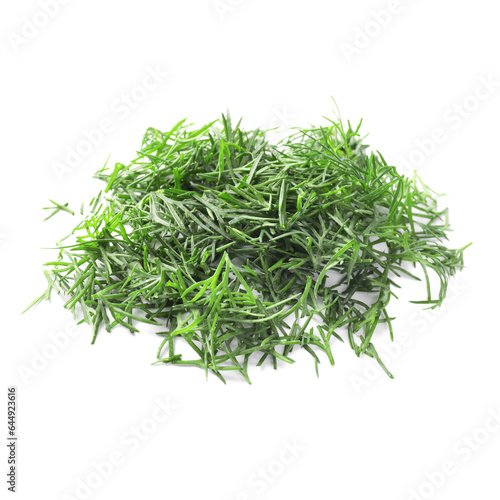 Pile of fresh dill isolated on white