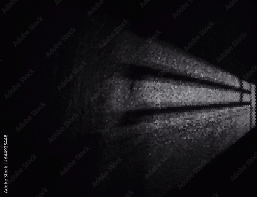 Fototapeta premium The light that escapes through the window into the bedroom at night creates a beautiful, programmable decorative light that can be used as a background for work or further development.