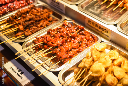 Canvas Print Chuka Idako in Jalan Alor street food in Kuala Lumpur