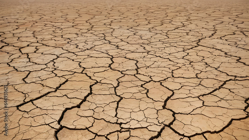 Endless Expanse of Cracked and Parched Earth - Arid Landscape