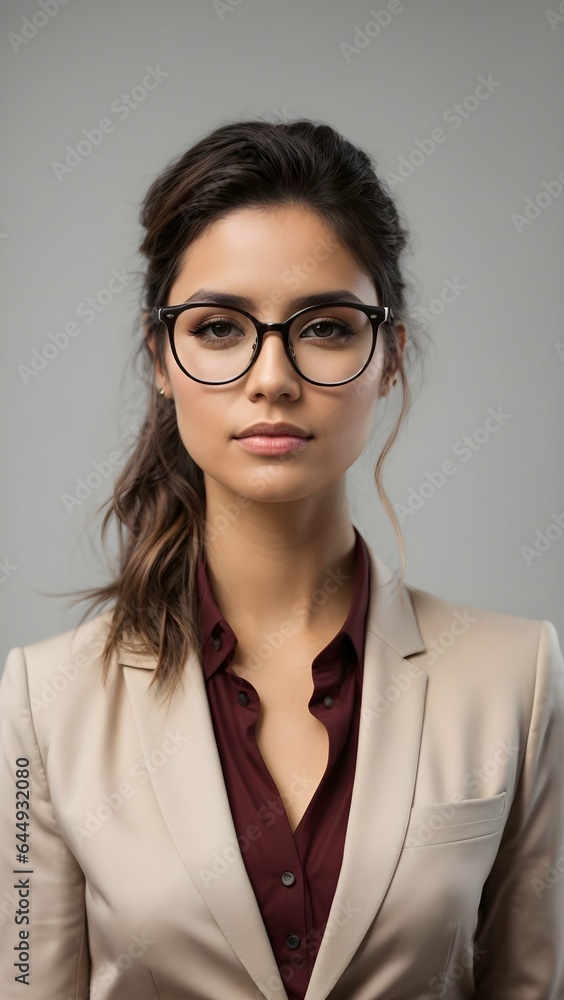 Portrait of a Young businesswoman with glasses