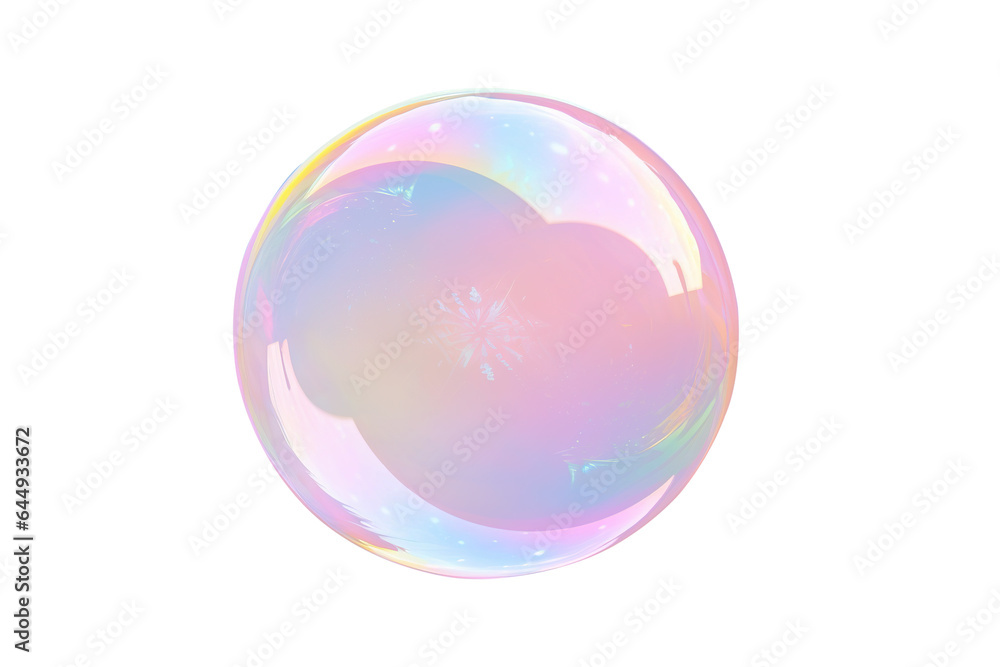 Iridescent soap bubble on multicolored Iridescent soap bubble on multicolored