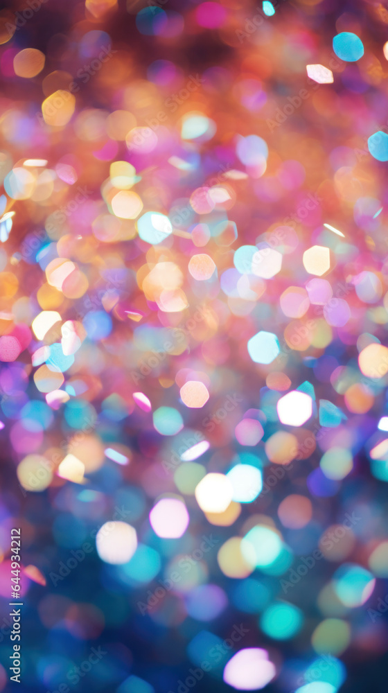 Glitter colorful light bokeh background