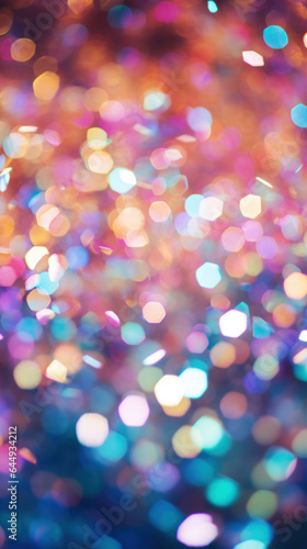 Glitter colorful light bokeh background
